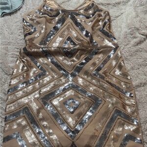 Elegant Sequin Geometric Dress